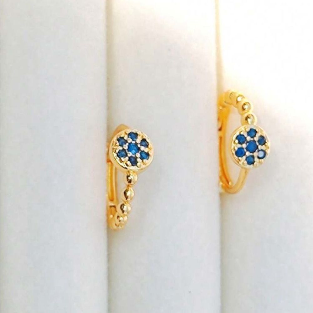 Anthropologie Gold and Blue Earrings